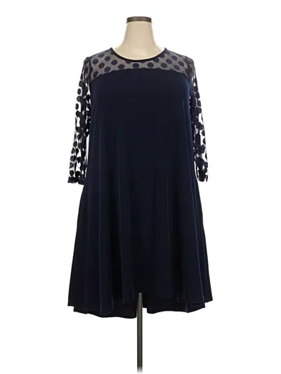 Pre-owned Nina Leonard Casual Dress In Blue