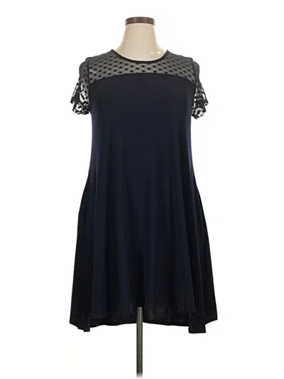 Nina Leonard Casual Dress In Blue
