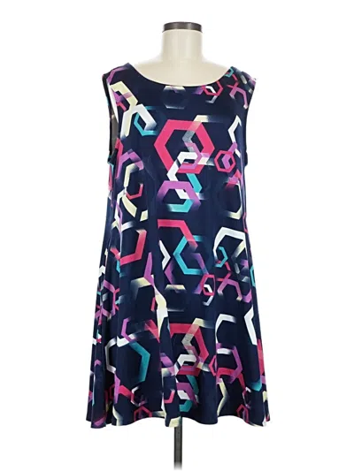 Pre-owned Nina Leonard Casual Dress In Blue