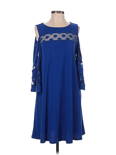 Pre-owned Nina Leonard Casual Dress In Blue