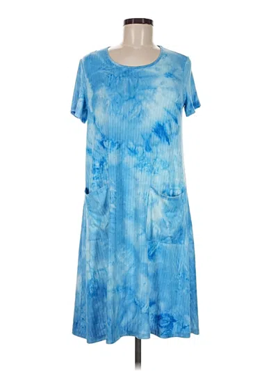 Pre-owned Nina Leonard Casual Dress In Blue