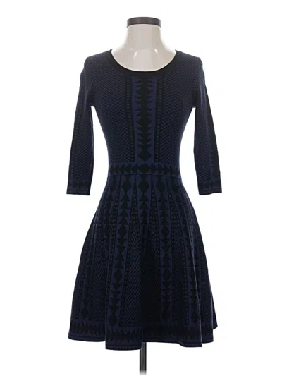 Pre-owned Nina Leonard Casual Dress In Blue