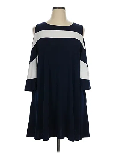 Pre-owned Nina Leonard Casual Dress In Blue
