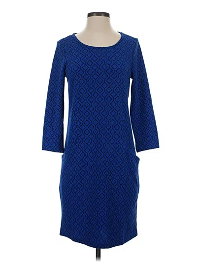 Pre-owned Nina Leonard Casual Dress In Blue
