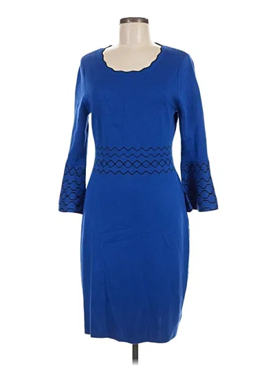 Pre-owned Nina Leonard Casual Dress In Blue
