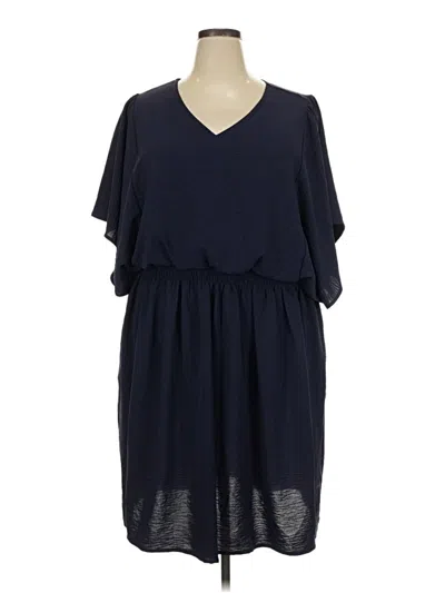 Pre-owned Nina Leonard Casual Dress In Blue