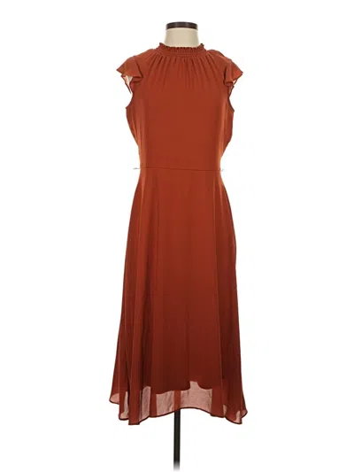 Pre-owned Nina Leonard Casual Dress In Brown