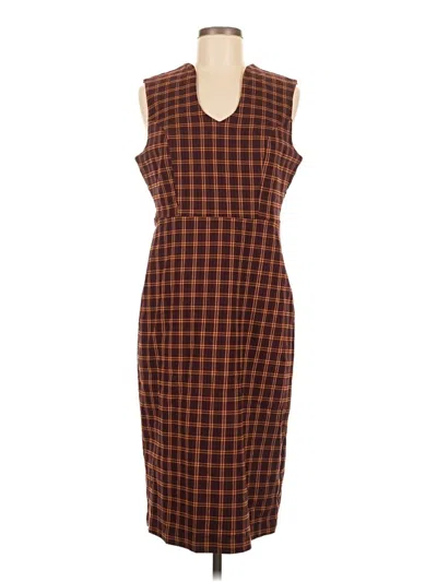 Pre-owned Nina Leonard Casual Dress In Brown
