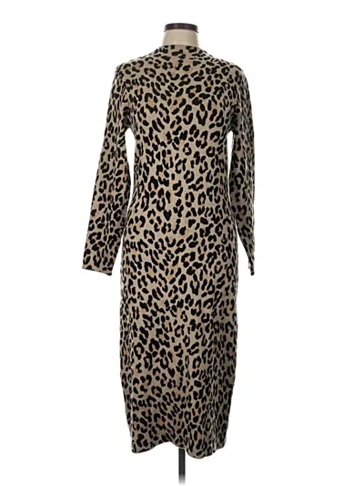 Pre-owned Nina Leonard Casual Dress In Brown