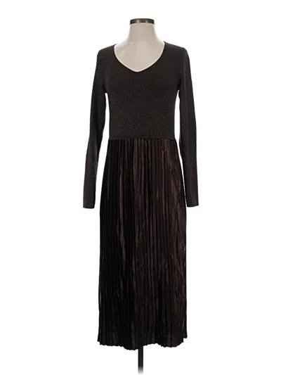 Pre-owned Nina Leonard Casual Dress In Brown