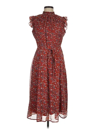 Pre-owned Nina Leonard Casual Dress In Brown