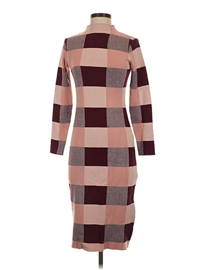 Pre-owned Nina Leonard Casual Dress In Burgundy