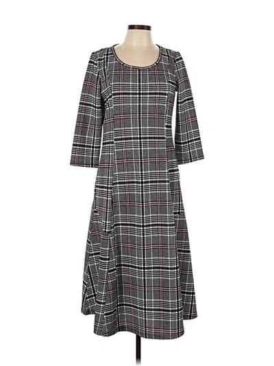 Pre-owned Nina Leonard Casual Dress In Gray