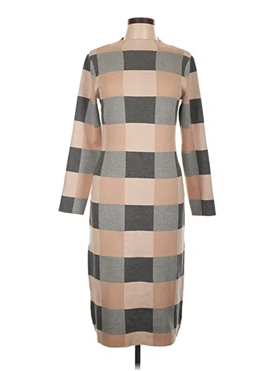 Pre-owned Nina Leonard Casual Dress In Gray