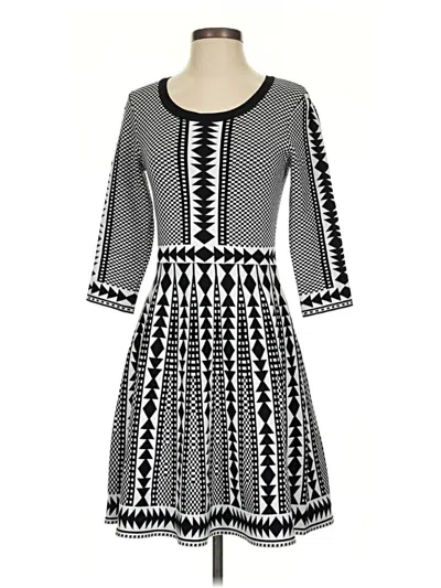 Pre-owned Nina Leonard Casual Dress In Gray