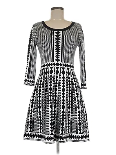 Pre-owned Nina Leonard Casual Dress In Gray