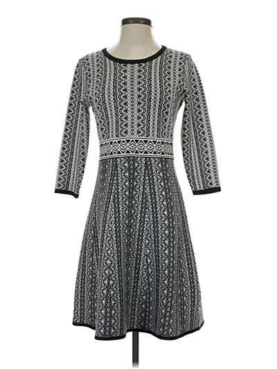Pre-owned Nina Leonard Casual Dress In Gray