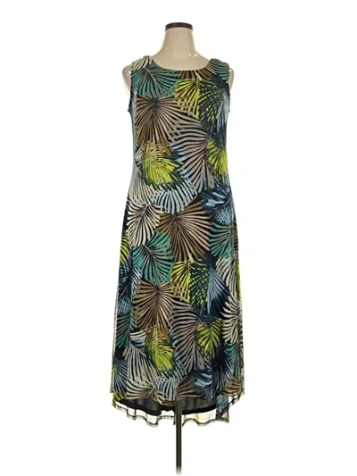 Pre-owned Nina Leonard Casual Dress In Gray