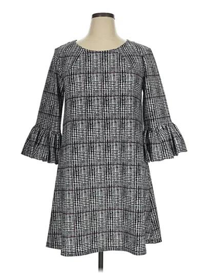 Pre-owned Nina Leonard Casual Dress In Gray