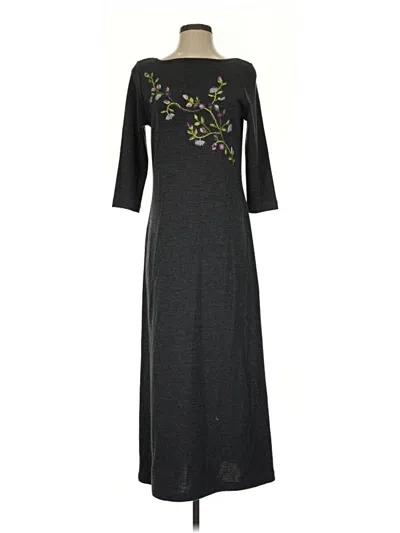 Pre-owned Nina Leonard Casual Dress In Gray