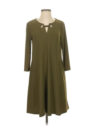 Pre-owned Nina Leonard Casual Dress In Green
