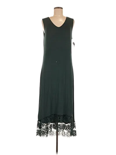 Nina Leonard Casual Dress In Green