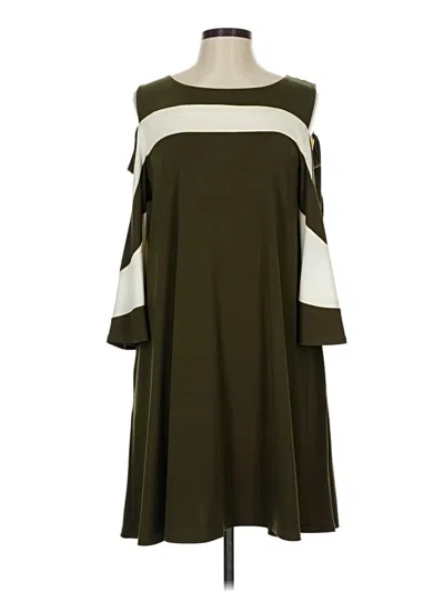 Pre-owned Nina Leonard Casual Dress In Green