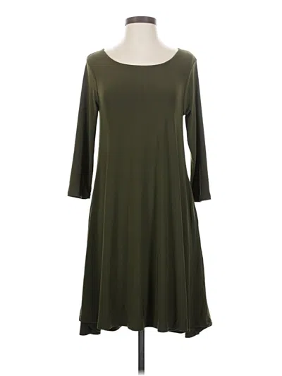 Nina Leonard Casual Dress In Green