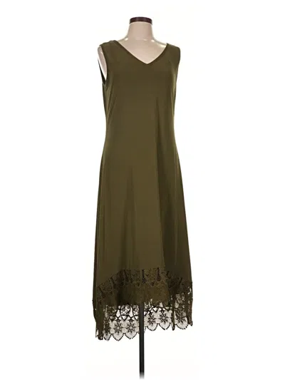 Pre-owned Nina Leonard Casual Dress In Green
