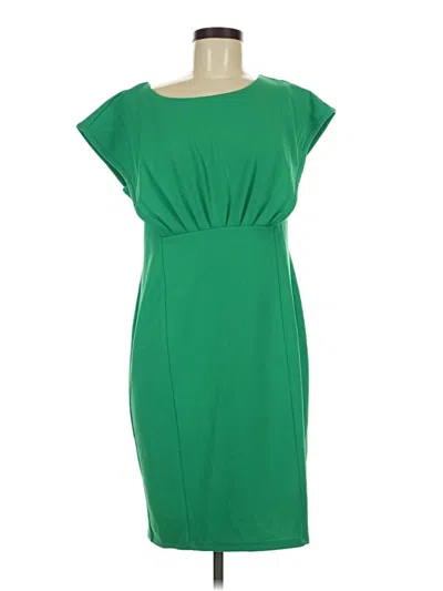 Pre-owned Nina Leonard Casual Dress In Green