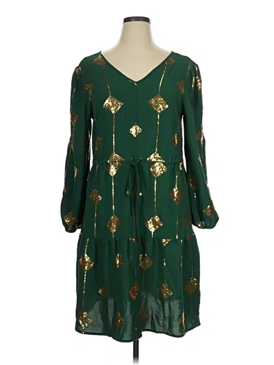 Pre-owned Nina Leonard Casual Dress In Green
