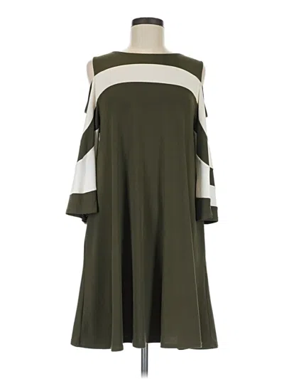 Pre-owned Nina Leonard Casual Dress In Green
