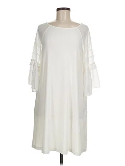 Pre-owned Nina Leonard Casual Dress In Ivory