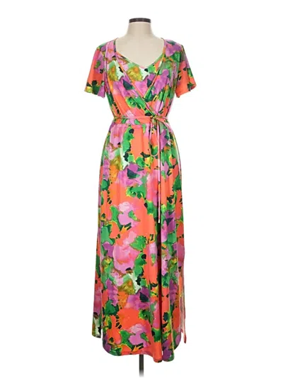 Pre-owned Nina Leonard Casual Dress In Orange
