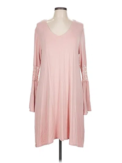 Pre-owned Nina Leonard Casual Dress In Pink