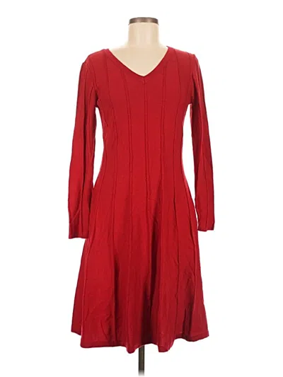 Pre-owned Nina Leonard Casual Dress In Red