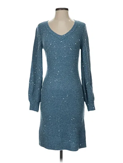 Pre-owned Nina Leonard Casual Dress In Teal