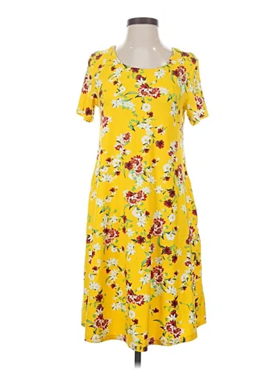 Pre-owned Nina Leonard Casual Dress In Yellow
