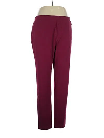 Pre-owned Nina Leonard Casual Pants In Burgundy