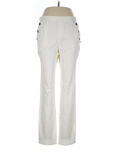 Pre-owned Nina Leonard Casual Pants In Ivory