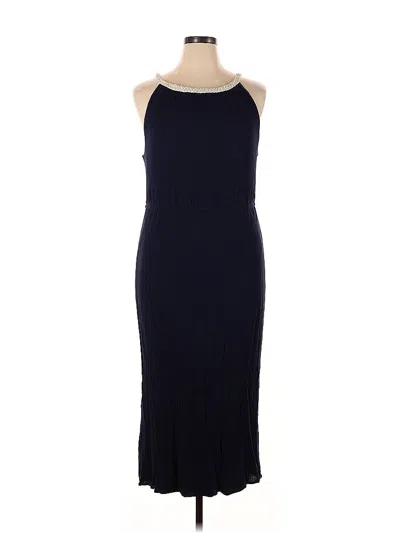 Pre-owned Nina Leonard Cocktail Dress In Blue