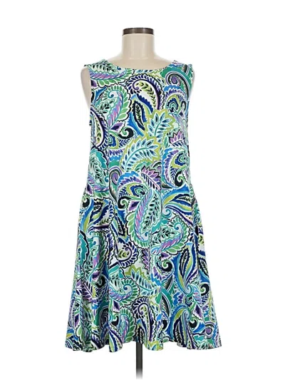 Pre-owned Nina Leonard Cocktail Dress In Blue