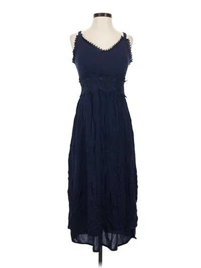 Pre-owned Nina Leonard Cocktail Dress In Blue