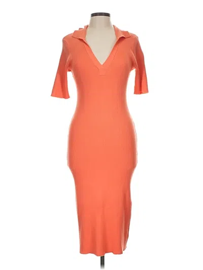 Pre-owned Nina Leonard Cocktail Dress In Orange