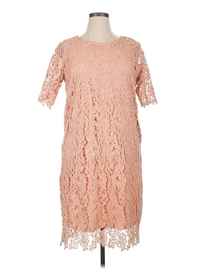 Pre-owned Nina Leonard Cocktail Dress In Pink