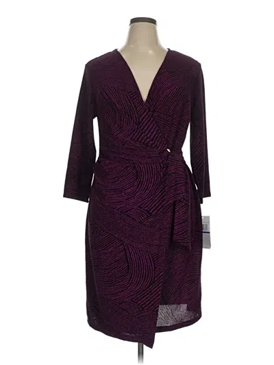 Pre-owned Nina Leonard Cocktail Dress In Purple