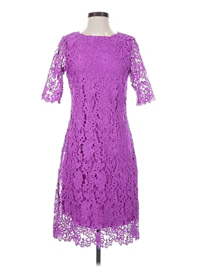 Pre-owned Nina Leonard Cocktail Dress In Purple
