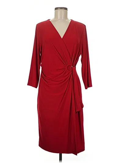 Pre-owned Nina Leonard Cocktail Dress In Red