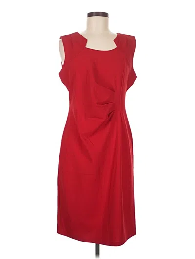 Pre-owned Nina Leonard Cocktail Dress In Red