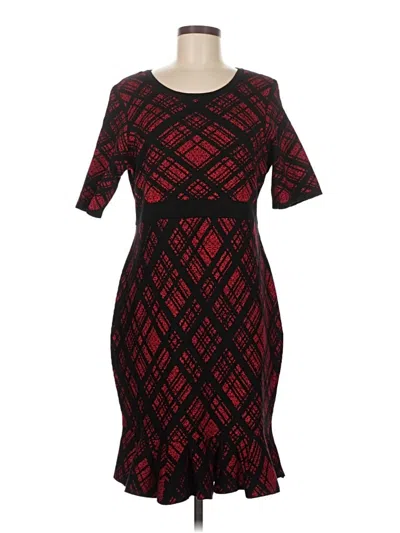 Pre-owned Nina Leonard Cocktail Dress In Red